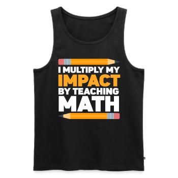 I Multply My Impact By Teaching Math - Men's Premium Organic Tank Top - black - Front - Michal (187cm)