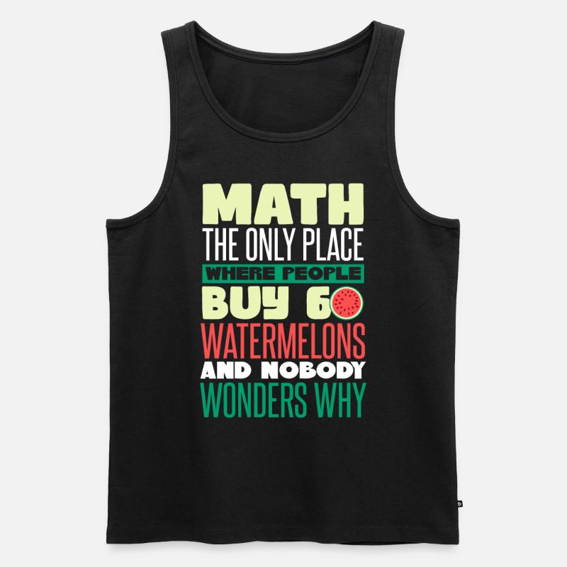 Math Pastèque drôle - Débardeur bio Premium Homme - noir