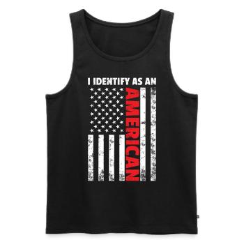 American Flag Independence Day 4th Of July - Men's Premium Organic Tank Top - black - Front - Michal (187cm)