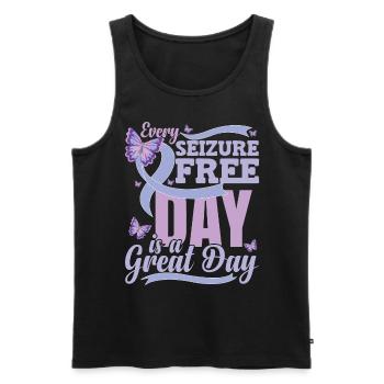 Epilepsy Awareness Quote - Men's Premium Organic Tank Top - black - Front - AI Model Male 178 light (178cm)