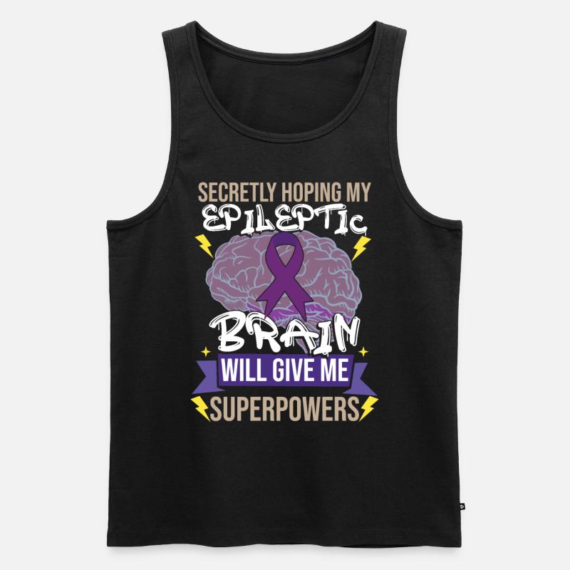 Epileptisches Gehirn - Männer Premium Bio Tank Top - Schwarz