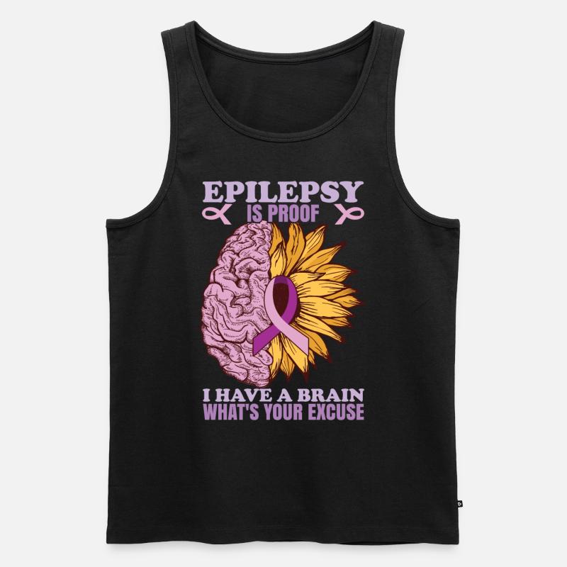 Epilepsie ist der Beweis - Männer Premium Bio Tank Top - Schwarz
