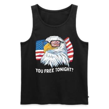 Du bist heute Abend frei Weißkopfseeadler Amerika - Männer Premium Bio Tank Top - Schwarz - Vorne - Michal (187cm)