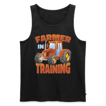 Farmer In Training - Men's Premium Organic Tank Top - black - Front - Michal (187cm)