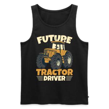 Künftiger Traktorfahrer - Männer Premium Bio Tank Top - Schwarz - Vorne - AI Model Male 178 light (178cm)