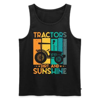 Tractor Toddler Farming Farmer - Men's Premium Organic Tank Top - black - Front - Michal (187cm)