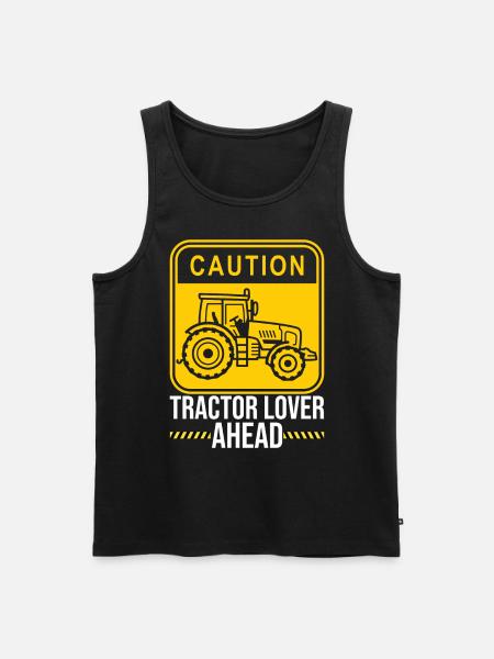 Tractor Lover Ahead - Men's Premium Organic Tank Top - black