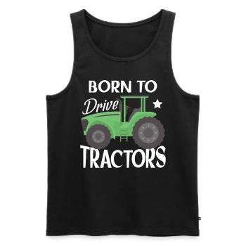 Lustige Kinder Bauernhof Traktor - Männer Premium Bio Tank Top - Schwarz - Vorne - AI Model Male 178 light (178cm)