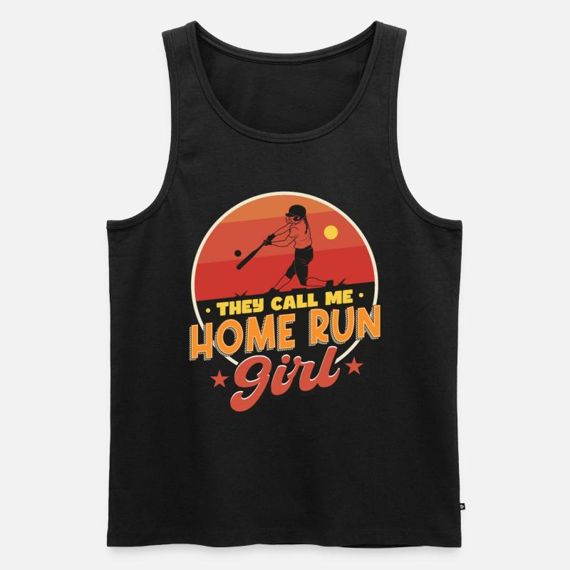 Home Run Mädchen - Männer Premium Bio Tank Top - Schwarz