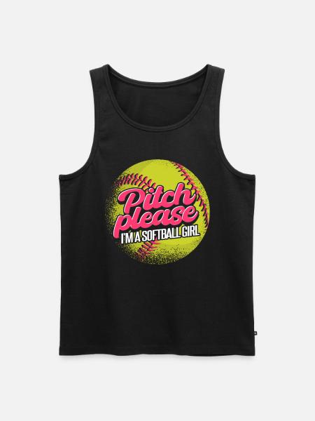 Ich bin ein Softball-Mädchen - Männer Premium Bio Tank Top - Schwarz