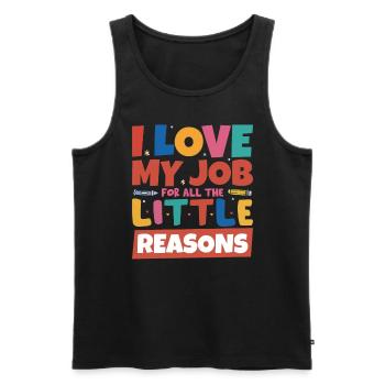 Pre-K Teacher - Men's Premium Organic Tank Top - black - Front - AI Model Male 178 light (178cm)