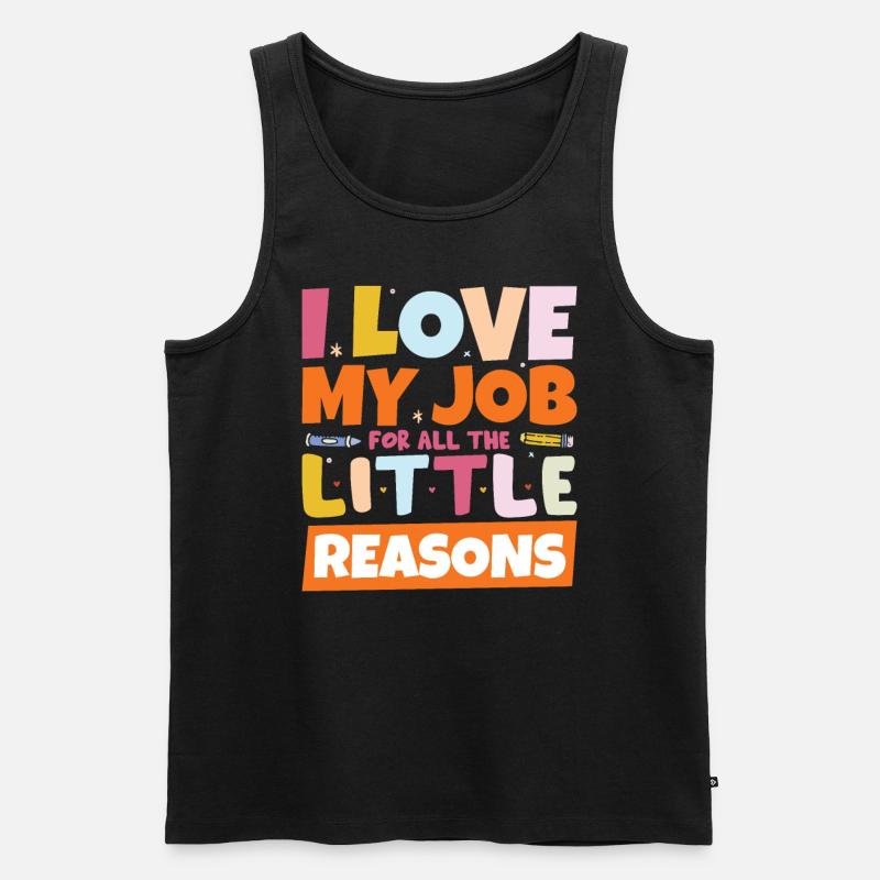 Lehren - Männer Premium Bio Tank Top - Schwarz