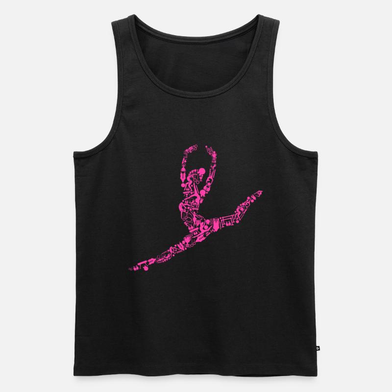 Gymnastik - Männer Premium Bio Tank Top - Schwarz