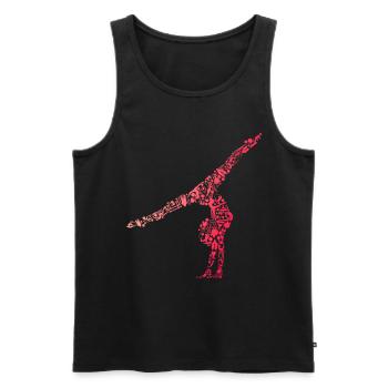 Turnerin - Männer Premium Bio Tank Top - Schwarz - Vorne - Michal (187cm)