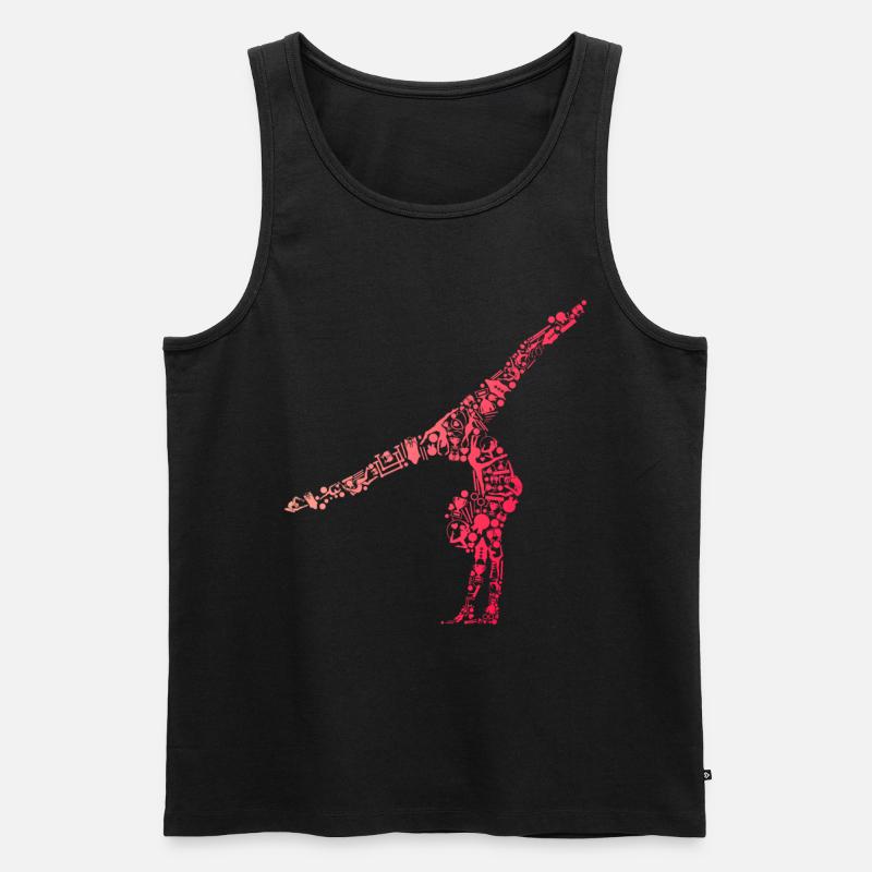 Turnerin - Männer Premium Bio Tank Top - Schwarz