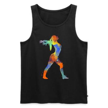 Gymnastik - Männer Premium Bio Tank Top - Schwarz - Vorne - Michal (187cm)