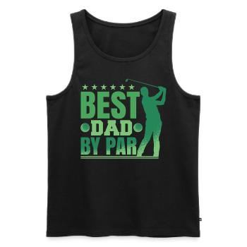 Bester Vater nach Par - Männer Premium Bio Tank Top - Schwarz - Vorne - AI Model Male 178 light (178cm)