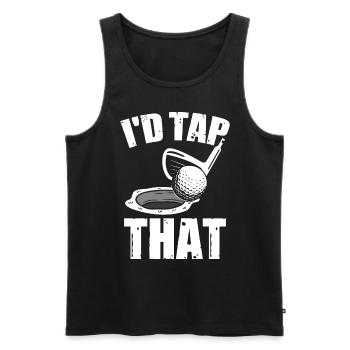 Ich würde darauf tippen - Männer Premium Bio Tank Top - Schwarz - Vorne - AI Model Male 178 light (178cm)