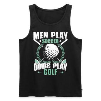 Götter spielen Golf - Männer Premium Bio Tank Top - Schwarz - Vorne - Michal (187cm)