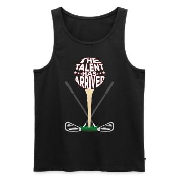 The Talent Has Arrived | Father's Day Golf Dad - Men's Premium Organic Tank Top - black - Front - Michal (187cm)