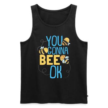 Kids Bee Costume Honey Bumblebee - Men's Premium Organic Tank Top - black - Front - AI Model Male 178 light (178cm)