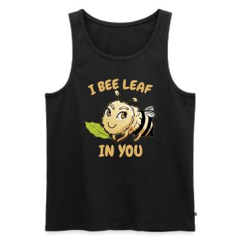 Bee Pun Lover Honeybee - Men's Premium Organic Tank Top - black - Front - AI Model Male 178 light (178cm)