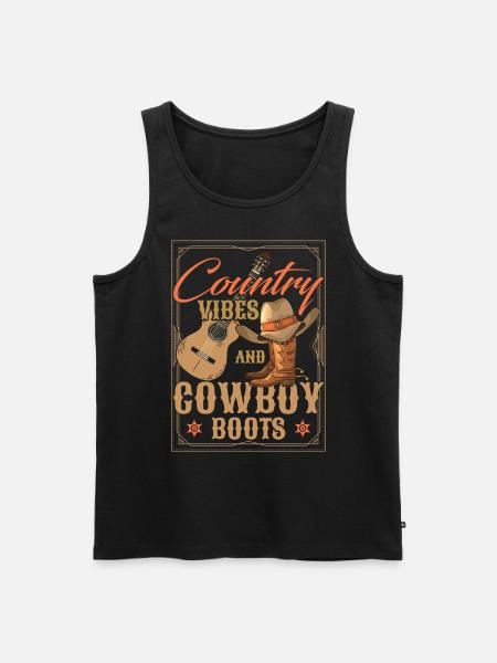 Country Vibes - Men's Premium Organic Tank Top - black