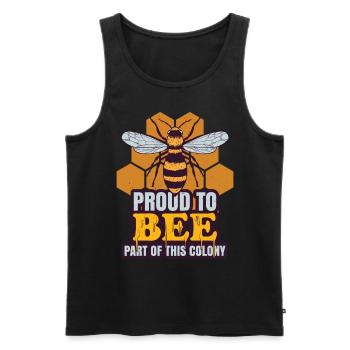 Proud To Be Part Of This Colony - Men's Premium Organic Tank Top - black - Front - AI Model Male 178 light (178cm)