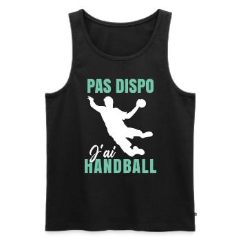 J'ai Handball Humour - Débardeur bio Premium Homme - noir - Devant - Michal (187cm)
