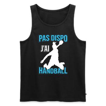 Handball Femmes Dicton - Débardeur bio Premium Homme - noir - Devant - Michal (187cm)