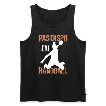 J'Ai Handball Drôle Handballeuse - Débardeur bio Premium Homme - noir - Devant - AI Model Male 178 light (178cm)