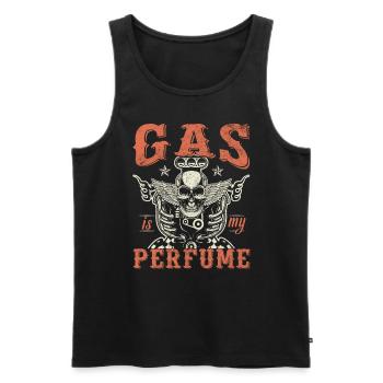 Le gaz est mon parfum - Débardeur bio Premium Homme - noir - Devant - Michal (187cm)