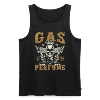 Le gaz est mon parfum - Débardeur bio Premium Homme - noir - Devant - Michal (187cm)