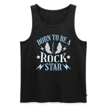 Né pour être un guitariste rock star - Débardeur bio Premium Homme - noir - Devant - AI Model Male 178 light (178cm)