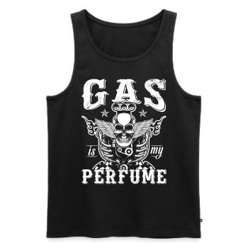 Gas is mijn parfum - Mannen Premium Bio Tanktop - zwart - Voor - AI Model Male 178 light (178cm)