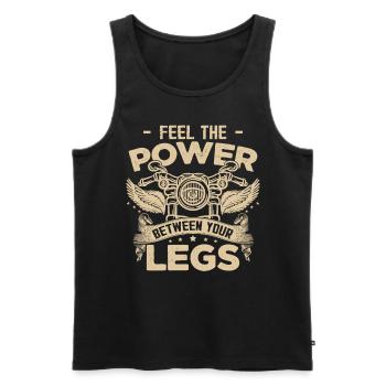 Lustiger Motorradfahrer Motorradfahrer - Männer Premium Bio Tank Top - Schwarz - Vorne - AI Model Male 178 light (178cm)