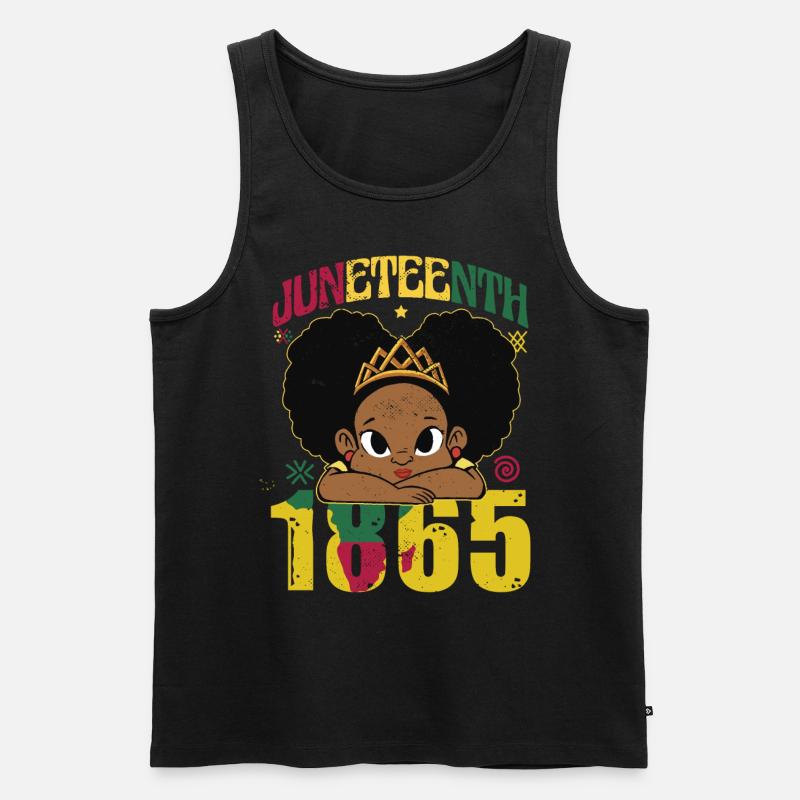 Mädchen Juneteenth - Männer Premium Bio Tank Top - Schwarz