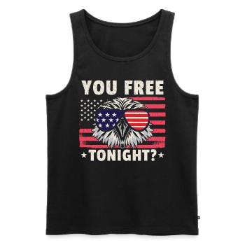 Weißkopfseeadler Amerikanische Flagge, die Sie heute Abend frei haben - Männer Premium Bio Tank Top - Schwarz - Vorne - Michal (187cm)