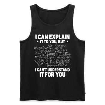 Funny Math Teacher Quote - Men's Premium Organic Tank Top - black - Front - Michal (187cm)