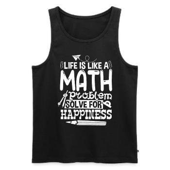 Life Is Like A Math Problem - Men's Premium Organic Tank Top - black - Front - Michal (187cm)