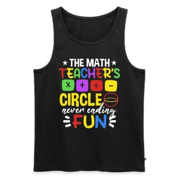The Math Teacher Circle - Men's Premium Organic Tank Top - black - Front - Michal (187cm)