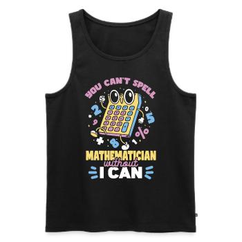 Mathématicien Citation Professeur de Math - Débardeur bio Premium Homme - noir - Devant - AI Model Male 178 light (178cm)