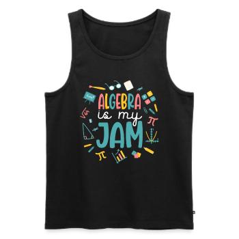 Algebra Is My Jam - Men's Premium Organic Tank Top - black - Front - AI Model Male 178 light (178cm)