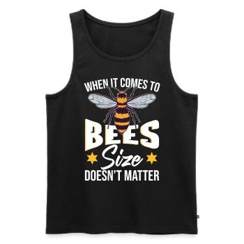 Mes thérapeutes volent | Abeilles mellifères | Abeilles | Apiculture - Débardeur bio Premium Homme - noir - Devant - Michal (187cm)