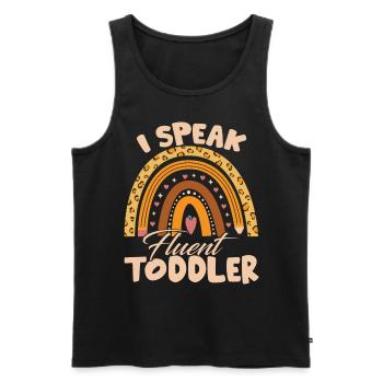 I Speak Fluent Toddler - Men's Premium Organic Tank Top - black - Front - Michal (187cm)