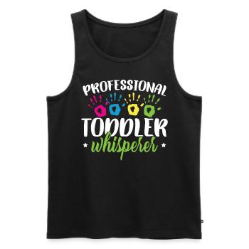 Professional Toddler Whisperer - Men's Premium Organic Tank Top - black - Front - Michal (187cm)