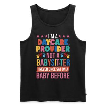 I'm A Daycare Provider - Men's Premium Organic Tank Top - black - Front - AI Model Male 178 light (178cm)