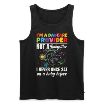 I'm A Daycare Provider - Men's Premium Organic Tank Top - black - Front - AI Model Male 178 light (178cm)