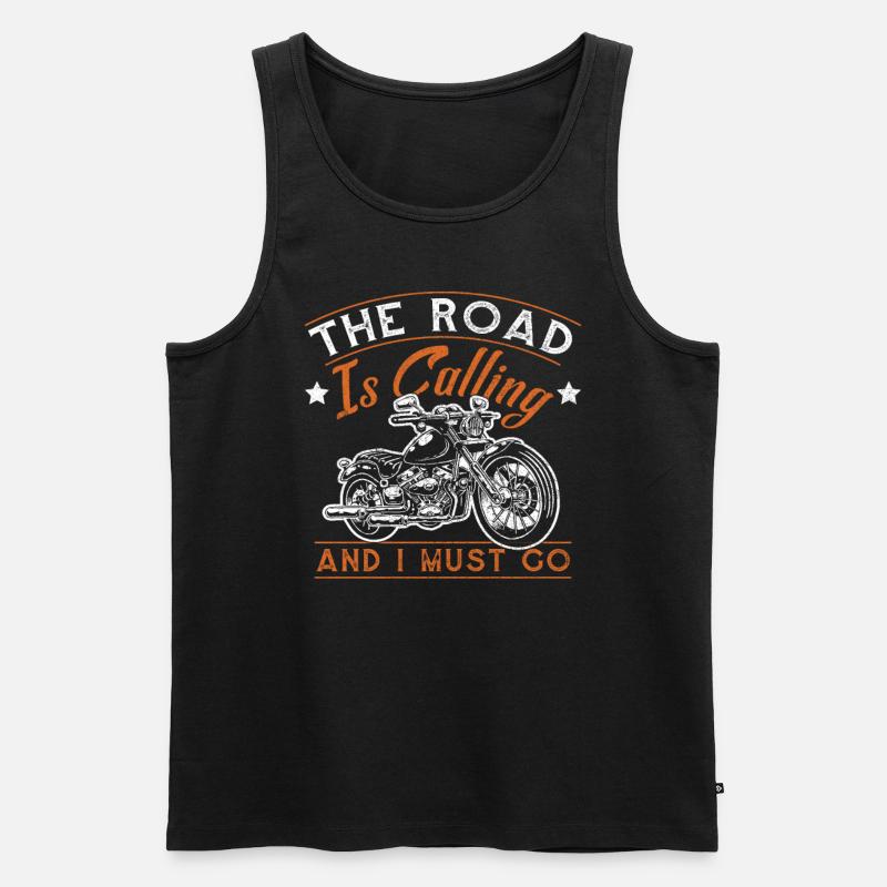 Motorrad Biker Motorrad - Männer Premium Bio Tank Top - Schwarz