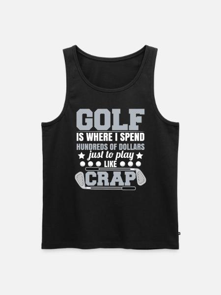 Golf Funny Humor - Men's Premium Organic Tank Top - black